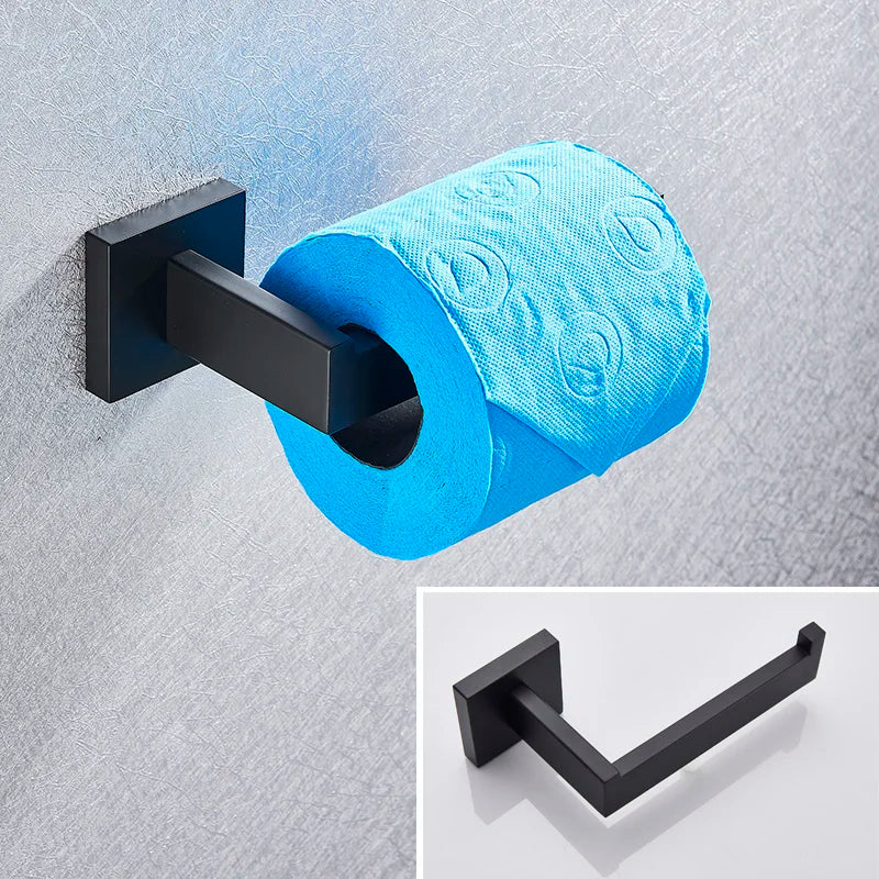 Gold Bathroom Hardware Set Wall-mounted Stainless Steel Clothes Hook Toilet Paper Holder Towel Bar Kitchen Facilities