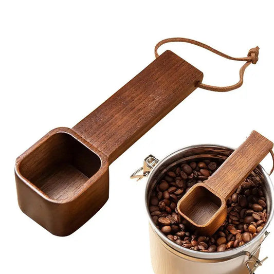 Wooden Coffee Spoon Kitchen Square Measuring Spoons Tablespoon Tea Coffee Scoop Sugar Flour Stirrer Measuring Tools For Cooking