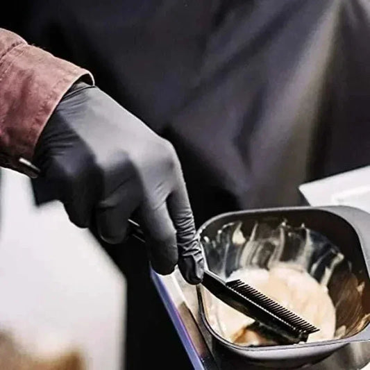 50/10PCS Disposable Black Nitrile Gloves Latex Free Waterproof Durable Suitable for Kitchen Food Processing Beauty SalonFamily
