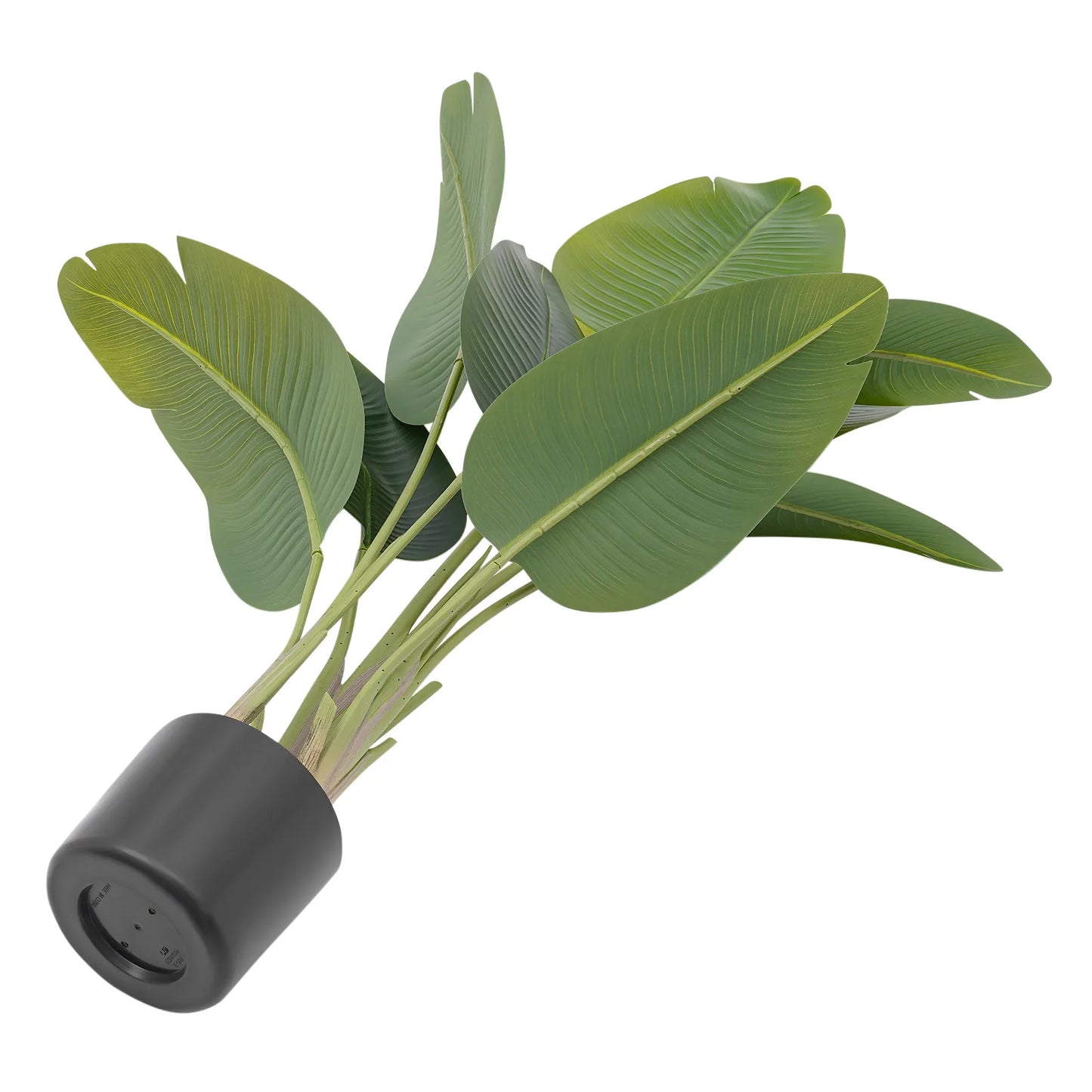 2Pcs Artificial Plants, Simulation Plants with Base, Fake Greenery Traveler Banana Leaf, Indoor Outdoor Home Office Decoration