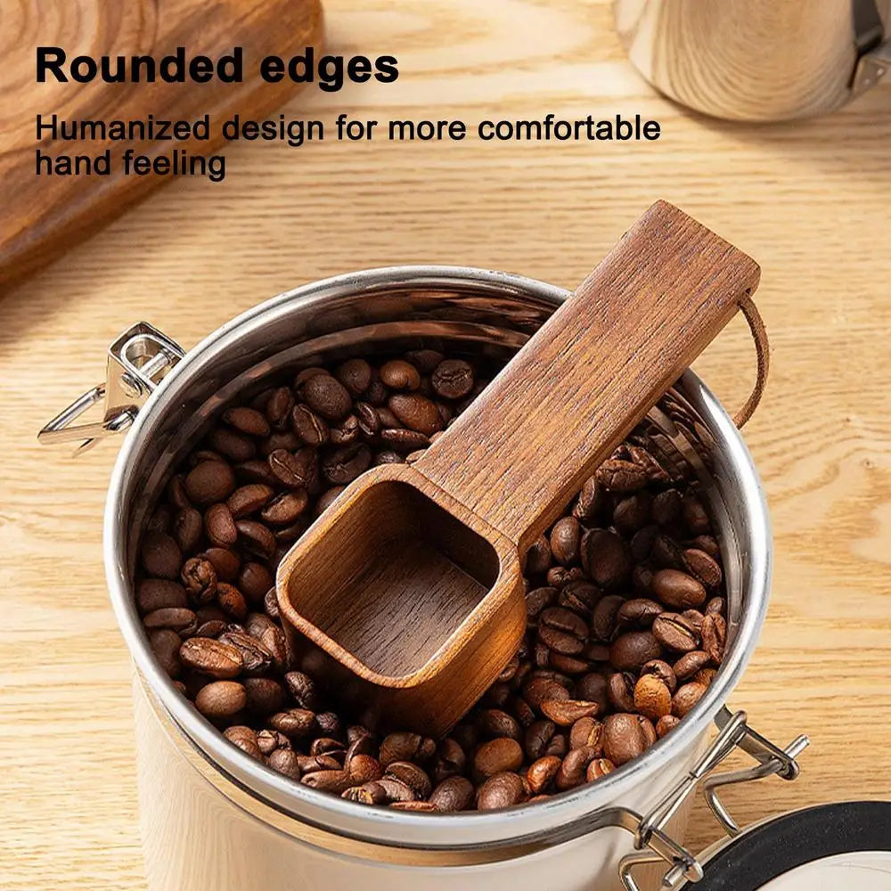 Wooden Coffee Spoon Kitchen Square Measuring Spoons Tablespoon Tea Coffee Scoop Sugar Flour Stirrer Measuring Tools For Cooking