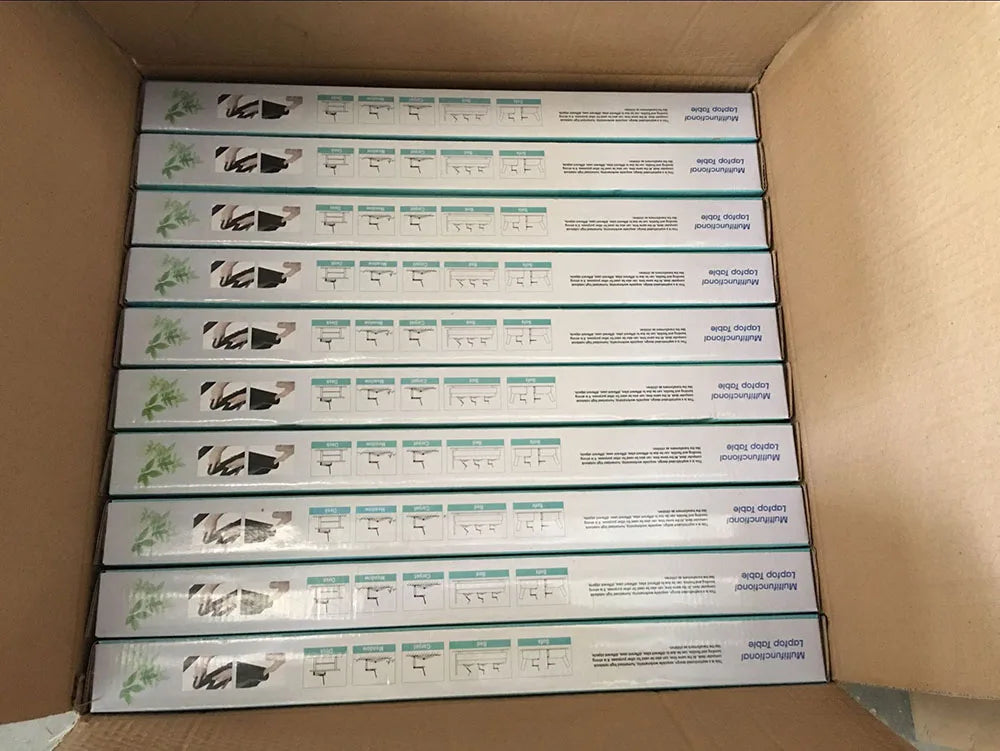 Adjustable Laptop Desk Stand Portable Aluminum Alloy Lapdesk For TV Bed Sofa PC Notebook With Mouse Pad Table Desk Stand Black