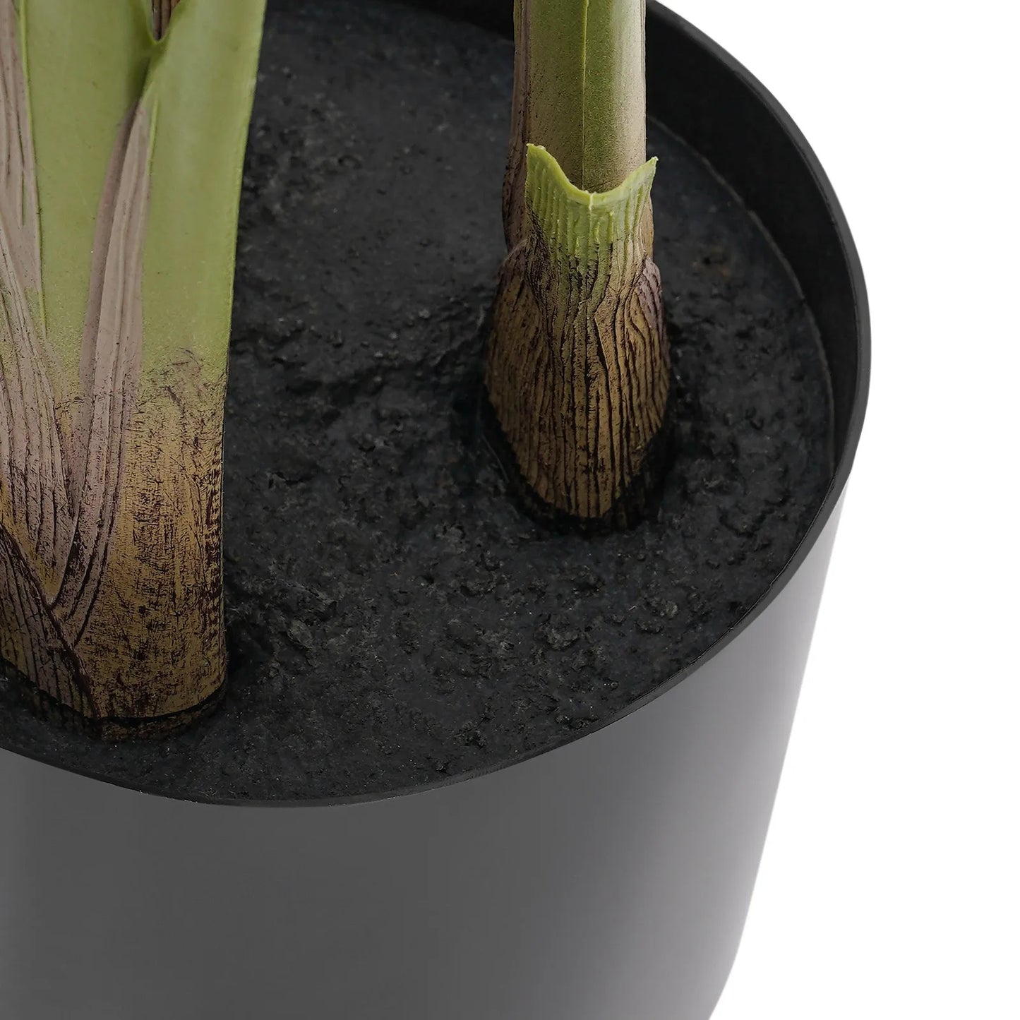 2Pcs Artificial Plants, Simulation Plants with Base, Fake Greenery Traveler Banana Leaf, Indoor Outdoor Home Office Decoration