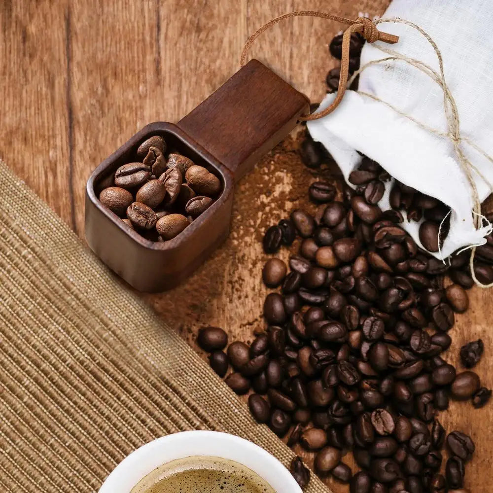 Wooden Coffee Spoon Kitchen Square Measuring Spoons Tablespoon Tea Coffee Scoop Sugar Flour Stirrer Measuring Tools For Cooking