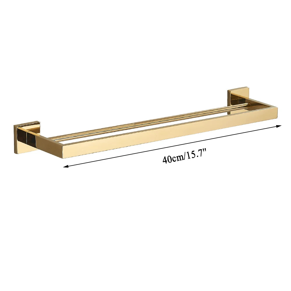 Gold Bathroom Hardware Set Wall-mounted Stainless Steel Clothes Hook Toilet Paper Holder Towel Bar Kitchen Facilities