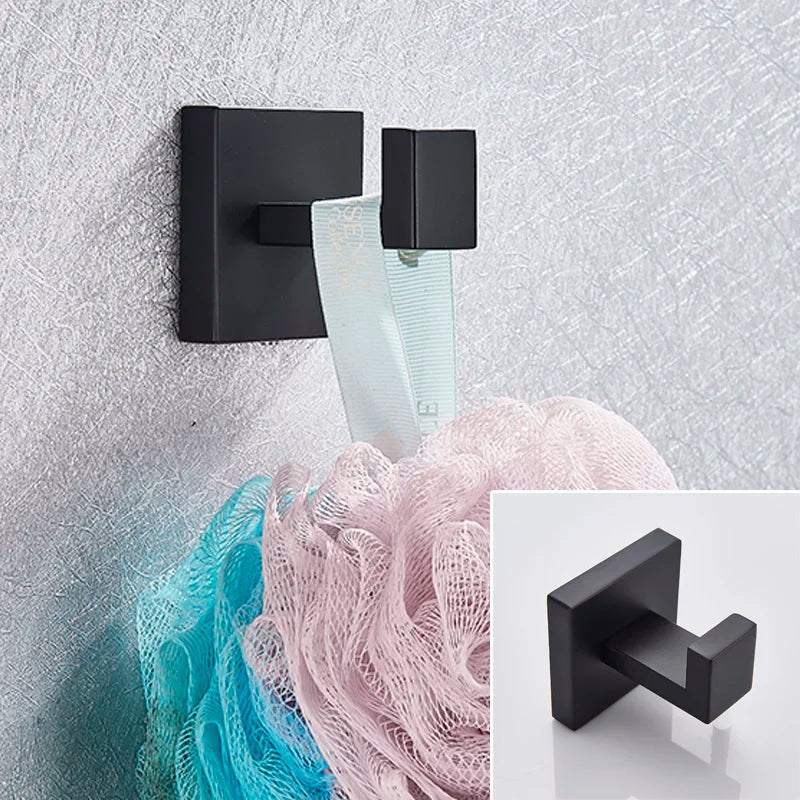 Gold Bathroom Hardware Set Wall-mounted Stainless Steel Clothes Hook Toilet Paper Holder Towel Bar Kitchen Facilities