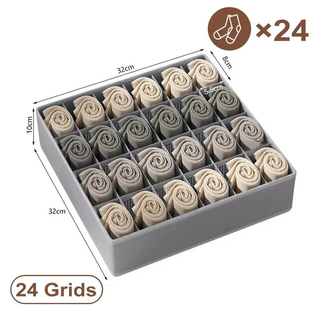 Underwear Organizer Bra Storage Box Panties Socks Storage Boxes Bedroom Wardrobe Clothes Organizer Foldable Drawer Separator Cas