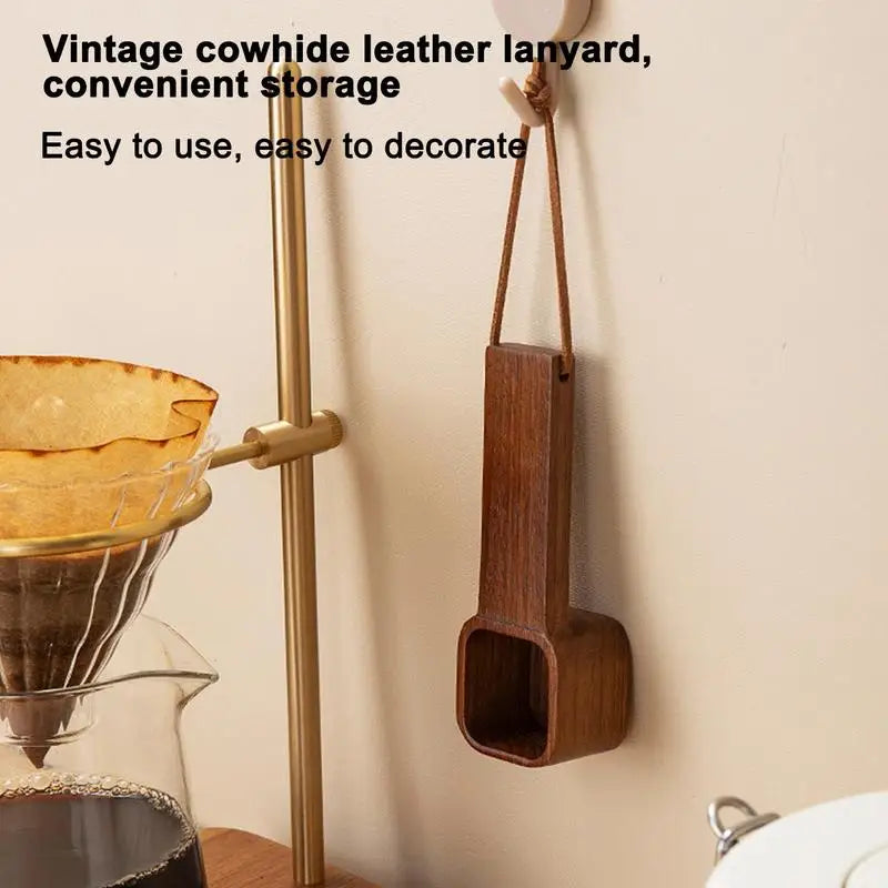 Wooden Coffee Spoon Kitchen Square Measuring Spoons Tablespoon Tea Coffee Scoop Sugar Flour Stirrer Measuring Tools For Cooking