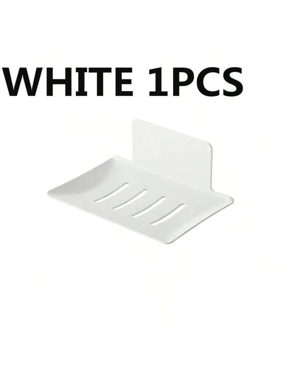 Black carbon steel soap dish, non-perforated, wall-mounted bathroom soap dish, bathroom soap holder