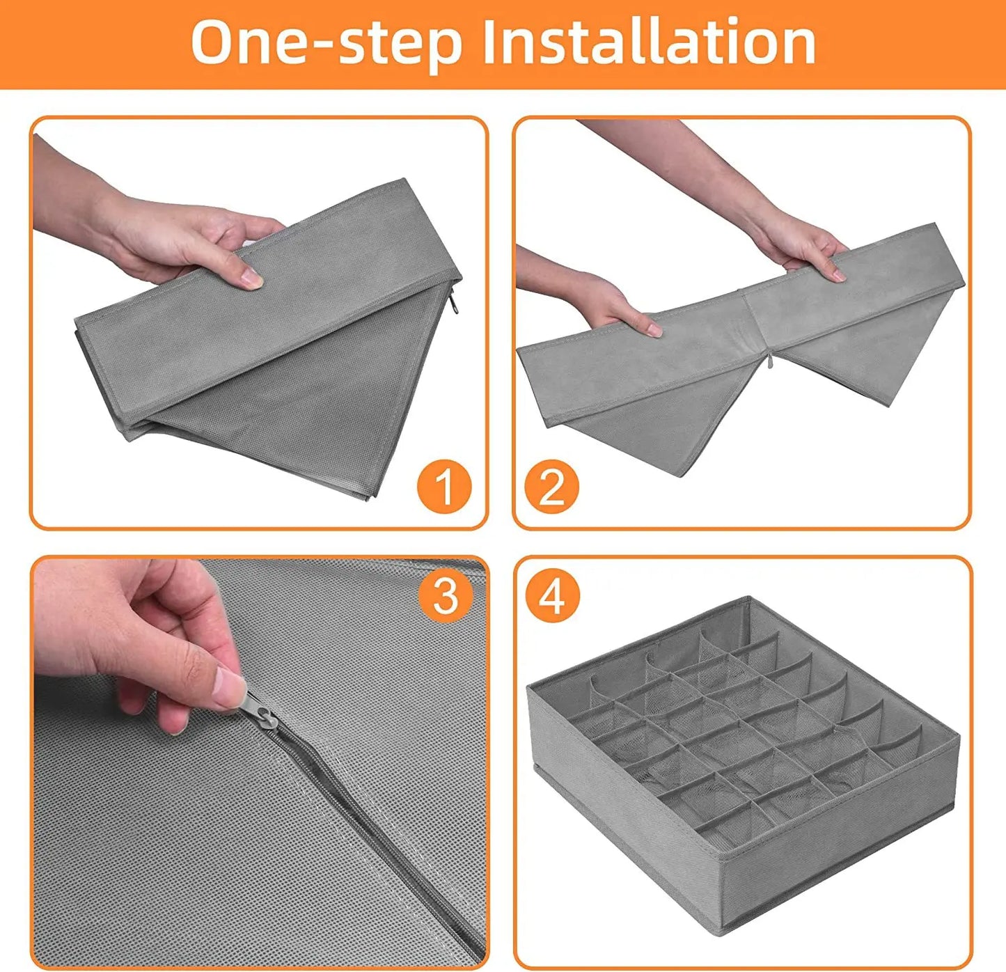 Underwear Organizer Bra Storage Box Panties Socks Storage Boxes Bedroom Wardrobe Clothes Organizer Foldable Drawer Separator Cas