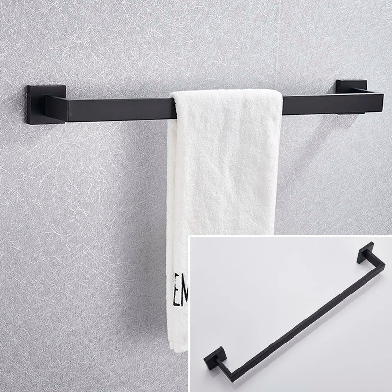 Gold Bathroom Hardware Set Wall-mounted Stainless Steel Clothes Hook Toilet Paper Holder Towel Bar Kitchen Facilities