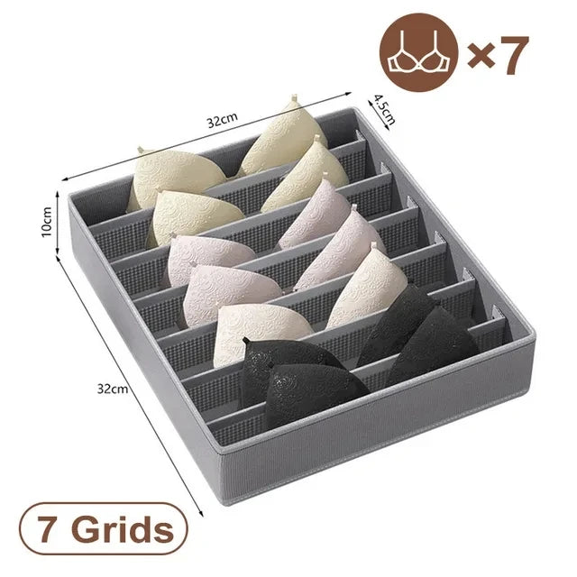 Underwear Organizer Bra Storage Box Panties Socks Storage Boxes Bedroom Wardrobe Clothes Organizer Foldable Drawer Separator Cas