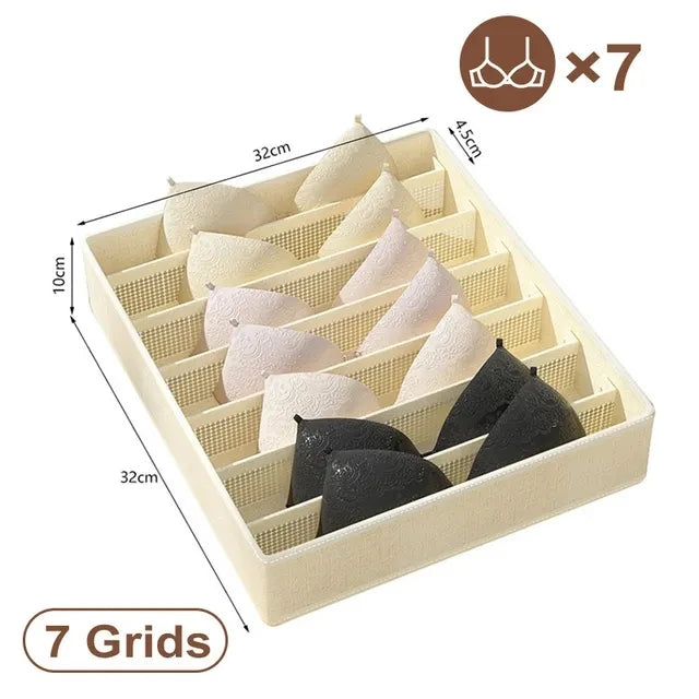 Underwear Organizer Bra Storage Box Panties Socks Storage Boxes Bedroom Wardrobe Clothes Organizer Foldable Drawer Separator Cas