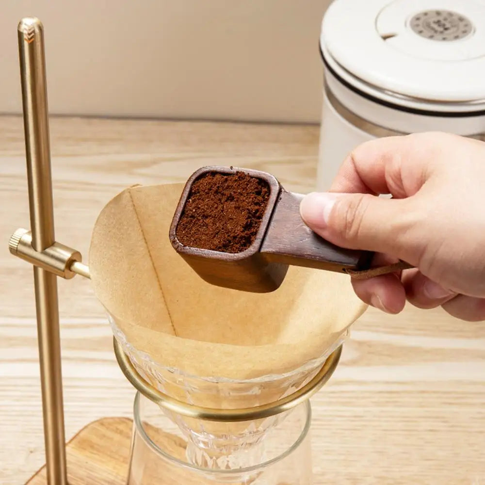 Wooden Coffee Spoon Kitchen Square Measuring Spoons Tablespoon Tea Coffee Scoop Sugar Flour Stirrer Measuring Tools For Cooking